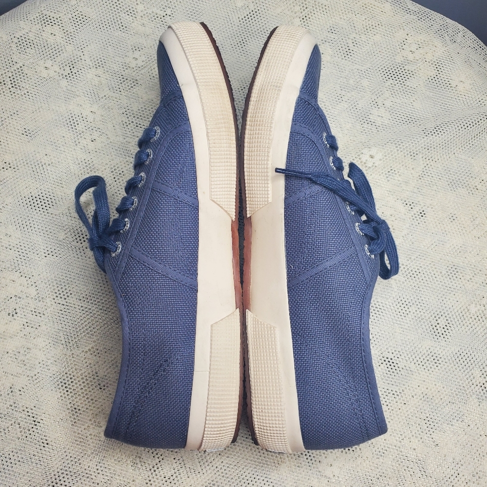 Superga Cotu Periwinkle Cornflower Blue Classic Sneaker - Women 41.5 us 10 - Picture 7 of 9